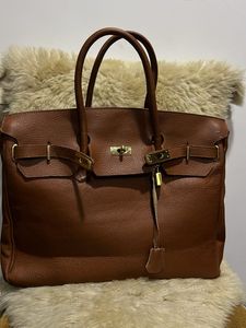 Borse In Pelle Brown Leather Tote Bag
