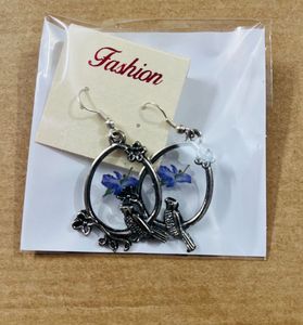Bird &amp; Flower Earrings Only 1
