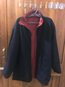Blue And Red Reversible Fleece Jacket