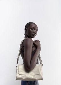 Zara off White Quilted Shoulder Bag