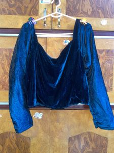 Code Velvet Teal Top