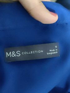 Marks And Spencer Blue Formal  Shirt
