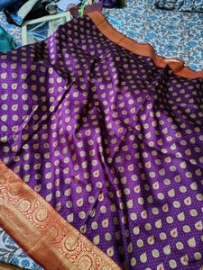 Elegant Purple silk saree