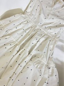 polka White colour floral dress