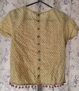 Orange Light Cotton Top