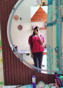Red Peplum Top