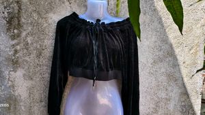 I. SEXY BLACK VELVET TOP