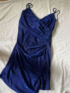 Blue Shimmer Party Dress