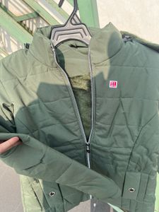 Womens jacket with detachable hoodie