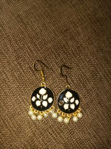 Floral Pearl Drop Earrings