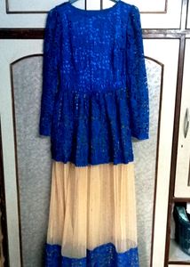 🔷Navy Blue Ethnic Gown🔷