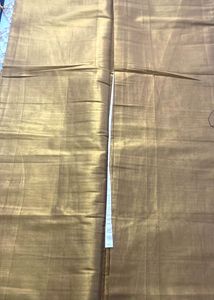 Gold Plain Sareee And Black Blouse