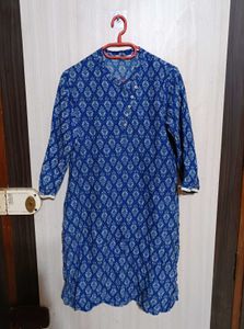 Blue Printed Tunic Top