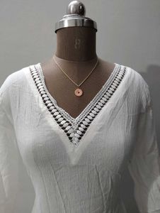 short kurti lace trimmed🎀