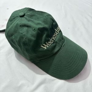 Wednesday Embroided Green Cap