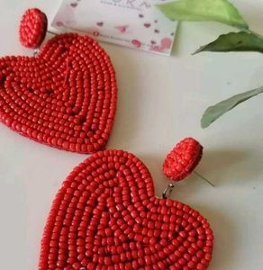 Red Heart Earrings❤️