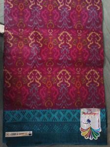 Pink & Blue Ikat Saree