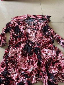Abstract Print Long Sleeve Top
