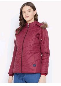 Burgundy Quilted Jacket