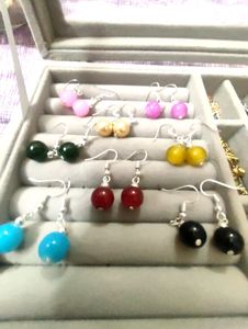 Pearl colourful earrings