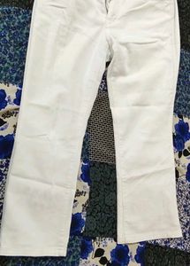 White Straight Leg Pants
