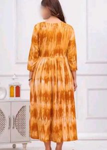 Anarkali Tie Dye Printed Kurti 4XL