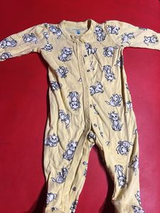 Cute Kitten Print Baby Romper
