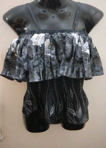 Korean Floral Off-Shoulder Summer Top