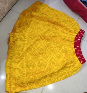 Hand-painted Lehenga Choli of Dhakai Jaamdani