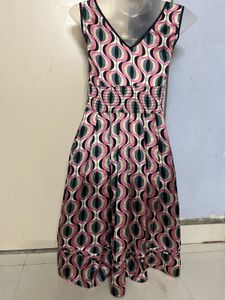 Pintrest silk Patterned Midi Dress