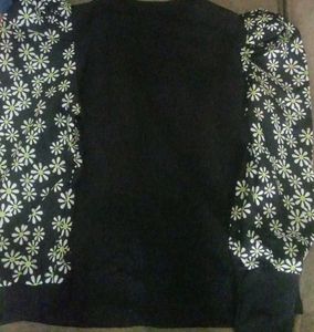 Floral Puff Sleeve Sweatshirt