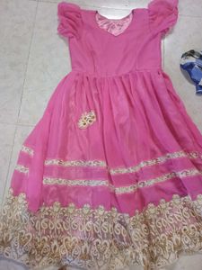 Puff Sleeves Pleated Dress/Kurti