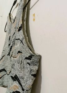Patterned Crop Tank Top