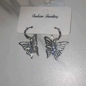 Silver Butterfly Earrings