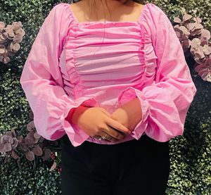Pink Ruched Top