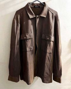 Brown Textured Shirt Jacket