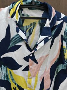 Floral Print Short Sleeve Shirt and pant