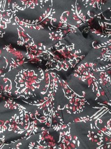 Patterned Button-Down Shirt