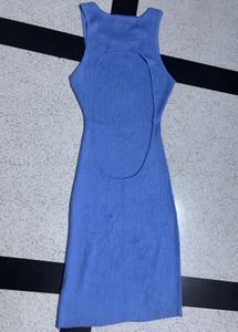 Kintted Blue Bodycon Dress