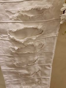 Ripped White Jeans