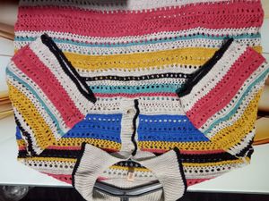 Striped Knit Polo Shirt