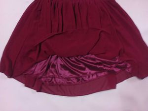 Maroon Pleated Skirt