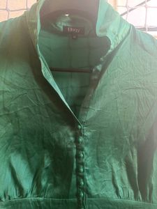 Formal Green Satin Top