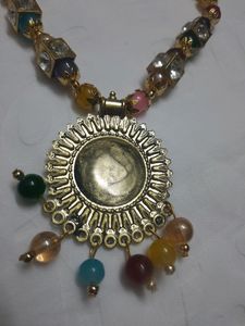 Antique gold necklace with earrings
