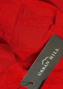 Chic Red Mandarin Collar Top