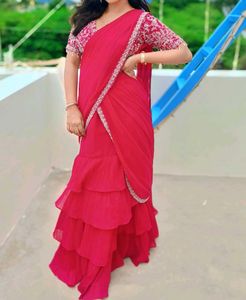 Pink Half Saree 💗