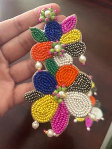 One Time Worn Beautiful Beaded Handmade Earrings