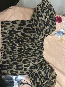 animal print crop top