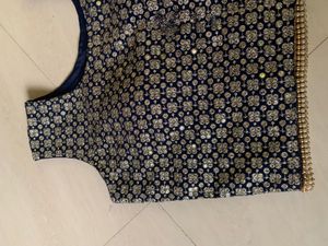 Sequined Blue Blouse