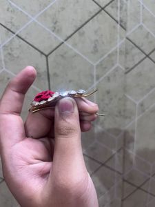 Red Rose Hair Clip